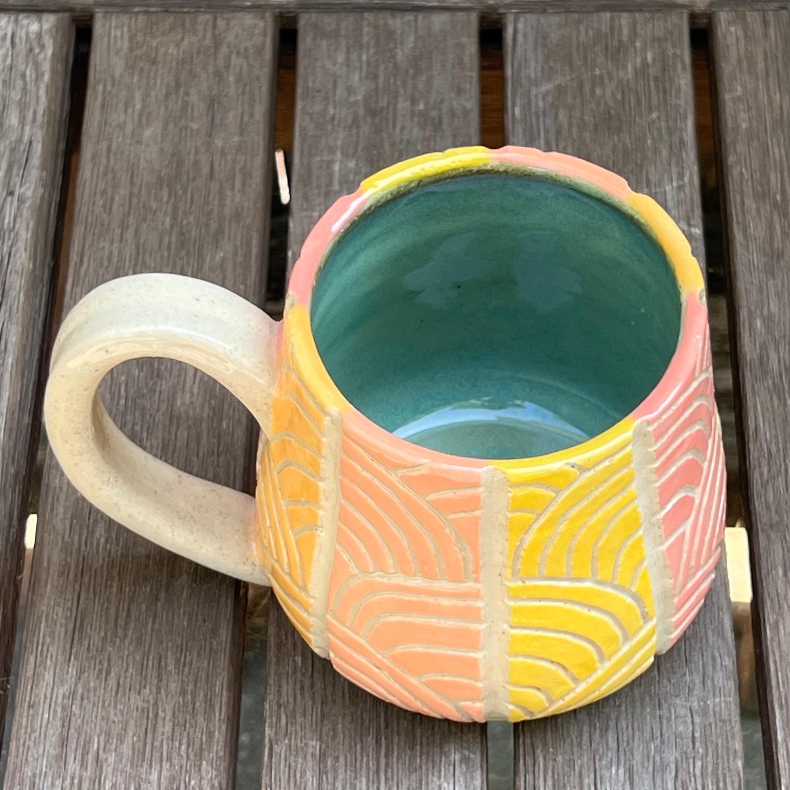 Stoneware Sgraffito Mug (spring 2024)